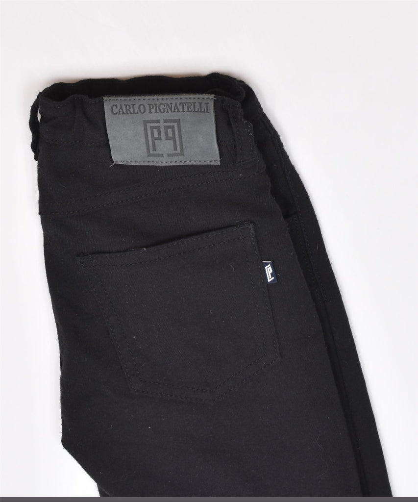 CARLO PIGNATELLI Boys Straight Casual Trousers 5-6 Years W22 L19 Black | Vintage | Thrift | Second-Hand | Used Clothing | Messina Hembry 