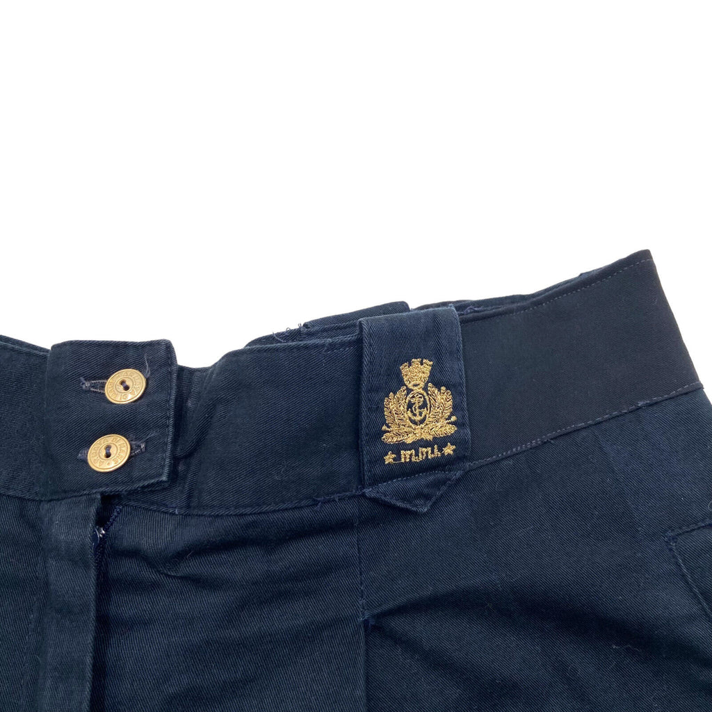 Armata Di Mare Womens Navy Blue Chino Shorts | Vintage Luxury High End Designer | Vintage Messina Hembry | Thrift | Second-Hand Messina Hembry | Used Clothing | Messina Hembry 