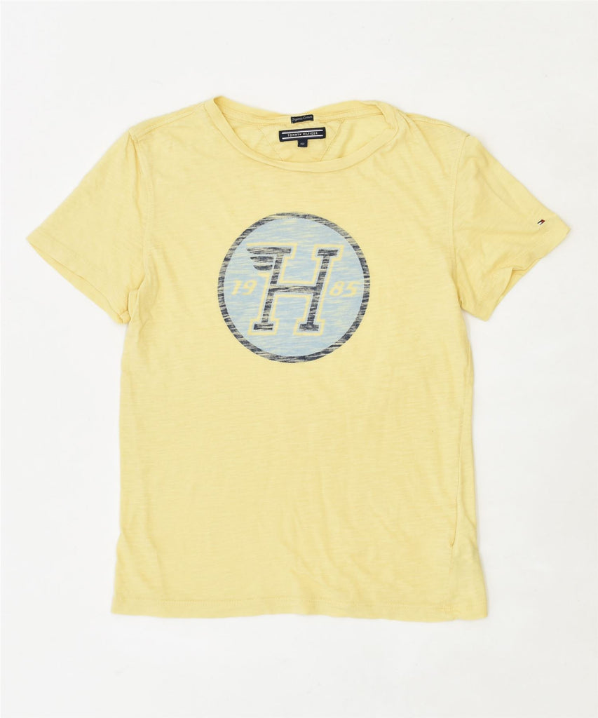 TOMMY HILFIGER Girls Graphic T-Shirt Top 11-12 Years Yellow Cotton | Vintage | Thrift | Second-Hand | Used Clothing | Messina Hembry 