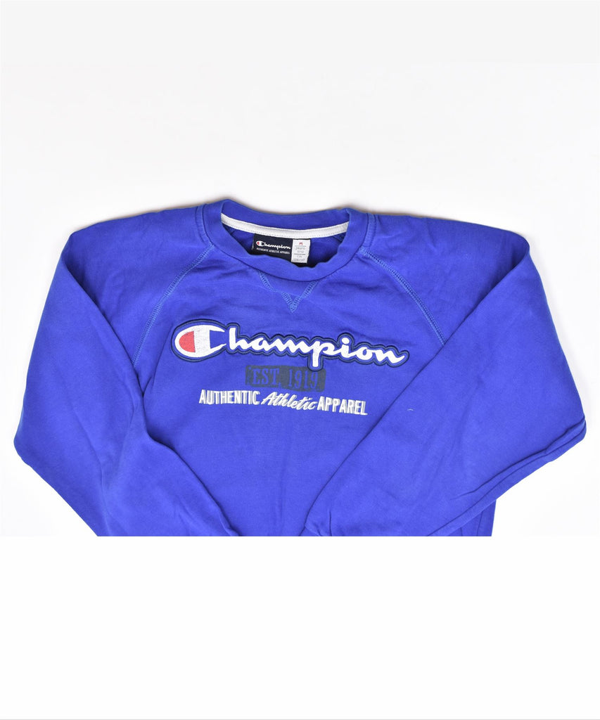 CHAMPION Boys Sweatshirt Jumper 9-10 Years Medium Blue | Vintage | Thrift | Second-Hand | Used Clothing | Messina Hembry 