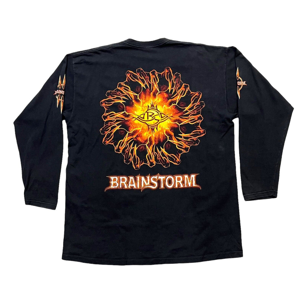 Brainstorm Long Sleeve Tshirt | Vintage German Power Metal Music Band Black VTG | Vintage Messina Hembry | Thrift | Second-Hand Messina Hembry | Used Clothing | Messina Hembry 