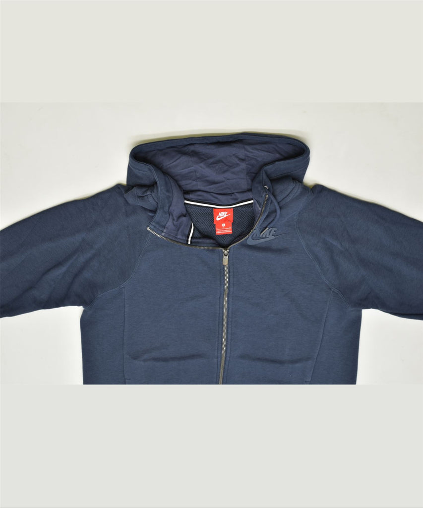 NIKE Mens Hoodie Jumper Small Navy Blue Cotton | Vintage | Thrift | Second-Hand | Used Clothing | Messina Hembry 