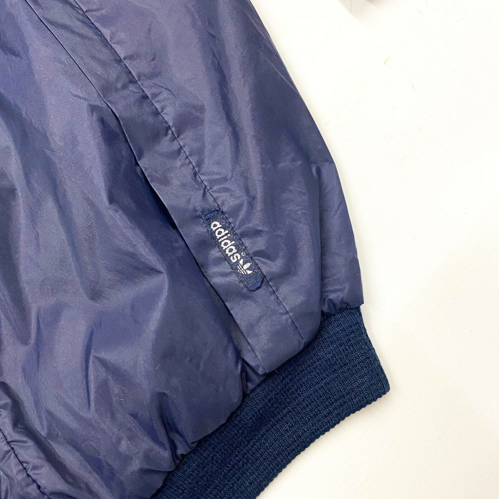 Adidas Lined Rain Jacket | Vintage 80s Sports Active Wear Blue Waterproof VTG | Vintage Messina Hembry | Thrift | Second-Hand Messina Hembry | Used Clothing | Messina Hembry 