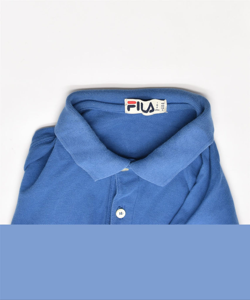 FILA Mens Polo shirt IT 46 Small Blue Cotton | Vintage | Thrift | Second-Hand | Used Clothing | Messina Hembry 