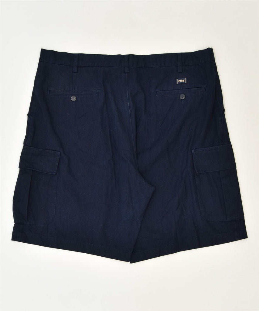 FILA Womens Cargo Shorts W40 XL Navy Blue Cotton Classic | Vintage | Thrift | Second-Hand | Used Clothing | Messina Hembry 