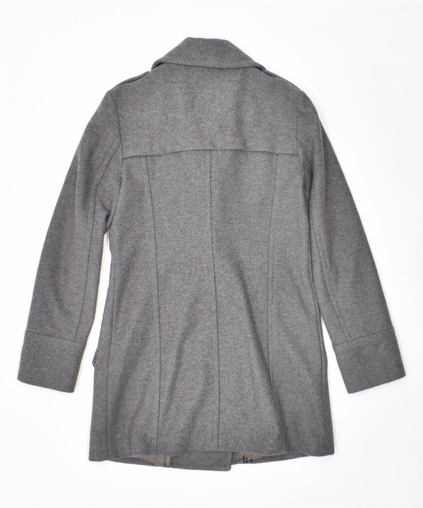 SISLEY Womens Double Breasted Coat IT 42 Medium Grey | Vintage | Thrift | Second-Hand | Used Clothing | Messina Hembry 