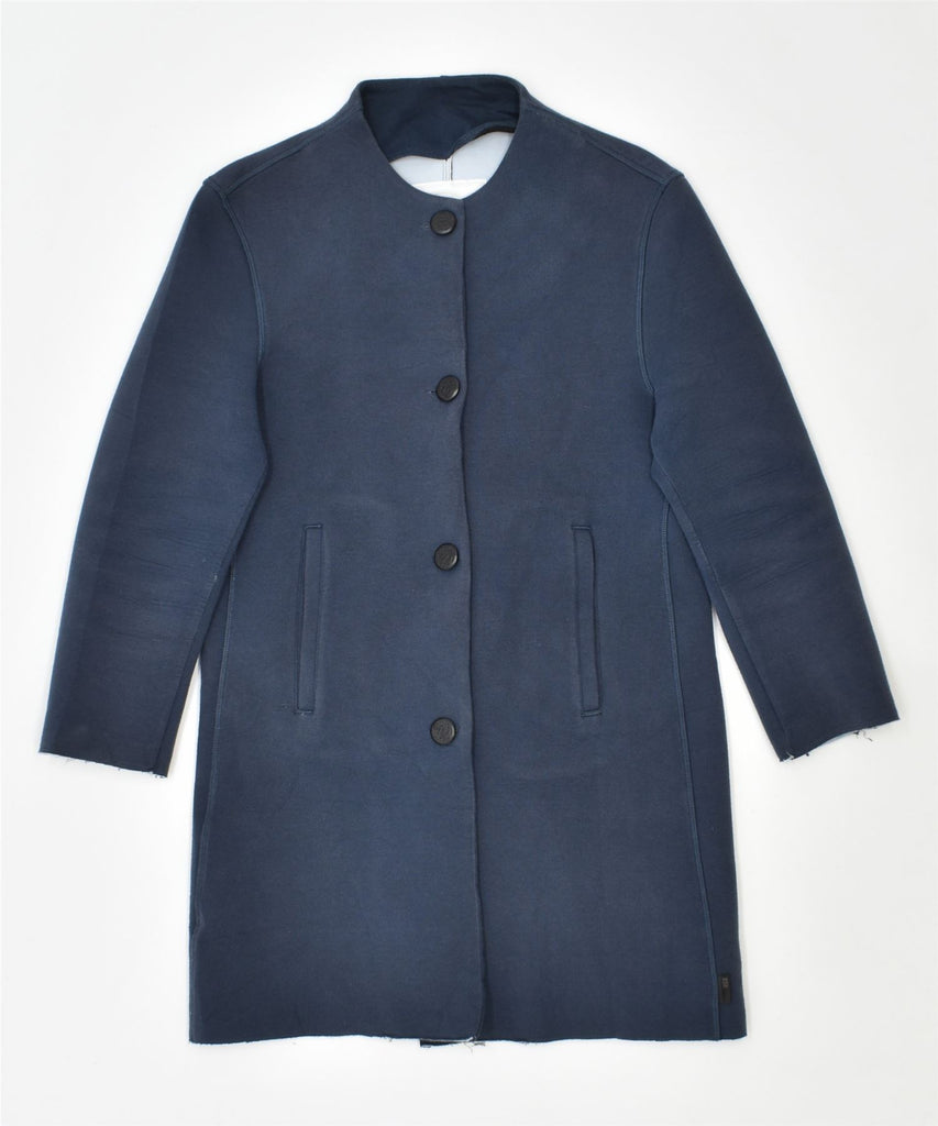 NORTH SAILS Womens Overcoat UK 10 Small Blue Cotton | Vintage | Thrift | Second-Hand | Used Clothing | Messina Hembry 