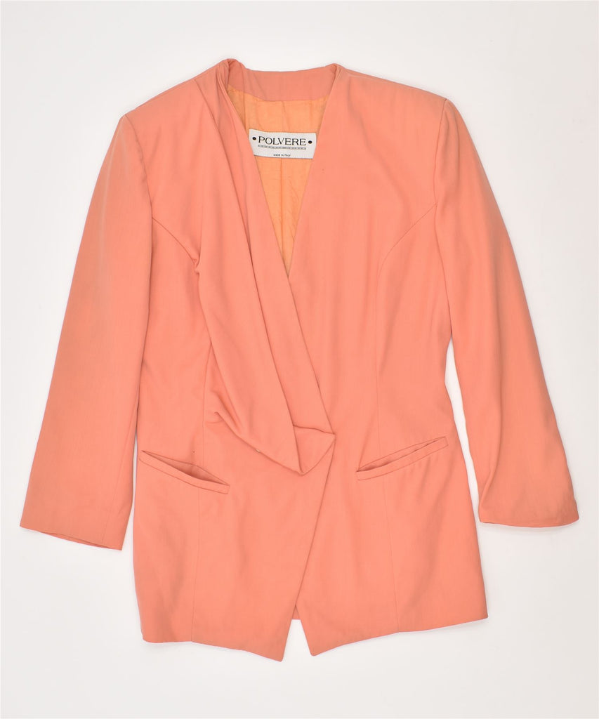 POLVERE Womens Double Breasted Blazer Jacket IT 40 Small Orange Wool | Vintage | Thrift | Second-Hand | Used Clothing | Messina Hembry 