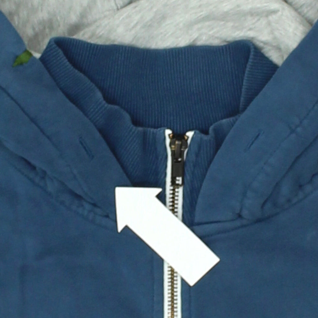 Sun68 Mens Blue Full Zip High Neck Hoodie | Vintage Sportswear Designer Hoody | Vintage Messina Hembry | Thrift | Second-Hand Messina Hembry | Used Clothing | Messina Hembry 