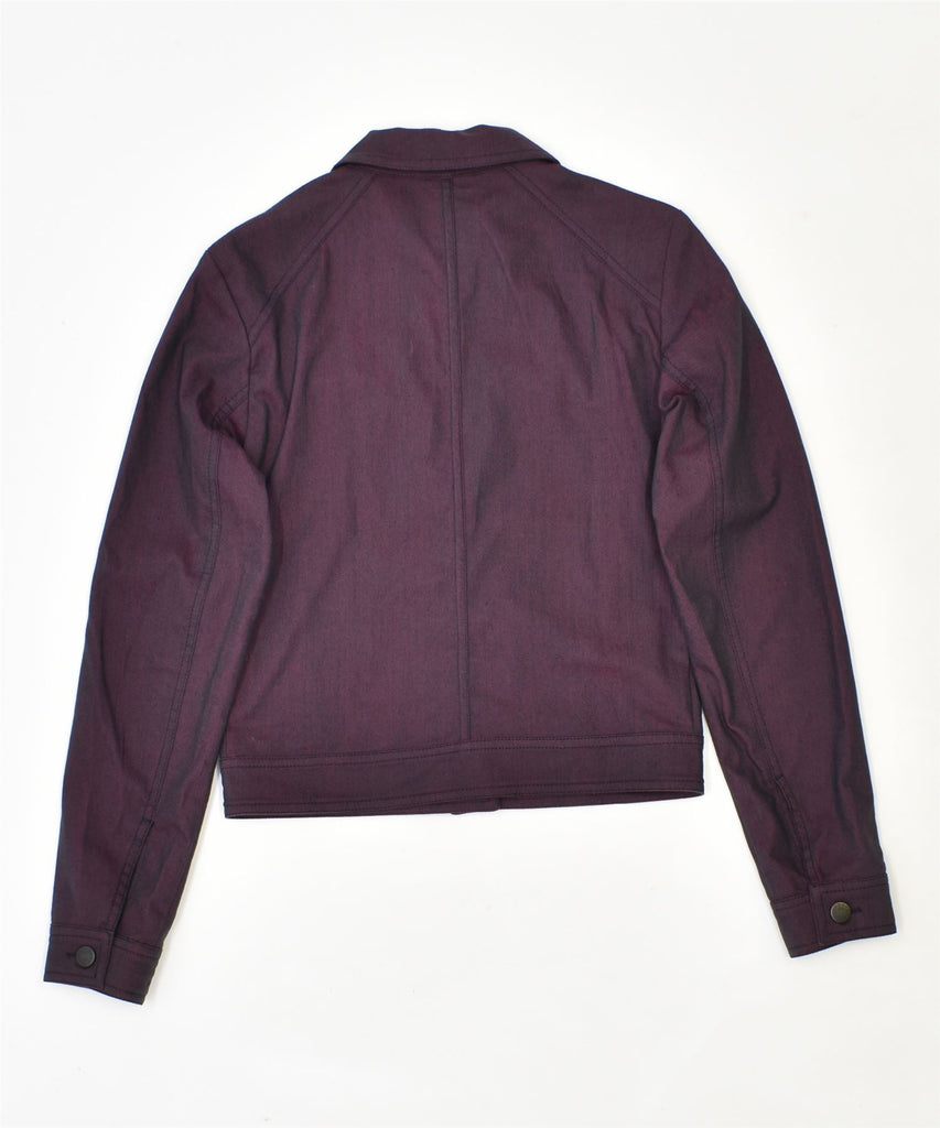 KOOKAI Womens Bomber Jacket EU 36 Small Purple Cotton | Vintage | Thrift | Second-Hand | Used Clothing | Messina Hembry 