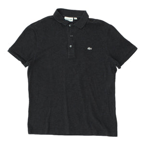 Lacoste Mens Dark Grey Slim Fit Polo Shirt Vintage High End Luxury Designer Vintage Second Hand Clothing Online Messina Hembry