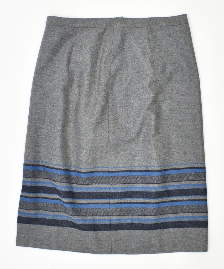 VINTAGE Womens Straight Skirt W28 Medium Grey Striped | Vintage | Thrift | Second-Hand | Used Clothing | Messina Hembry 