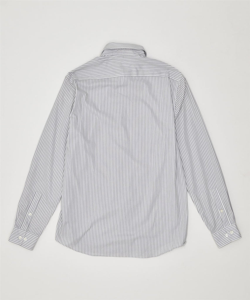 MICHAEL KORS Mens Shirt Size 15 1/2 Medium Grey Striped Cotton | Vintage | Thrift | Second-Hand | Used Clothing | Messina Hembry 