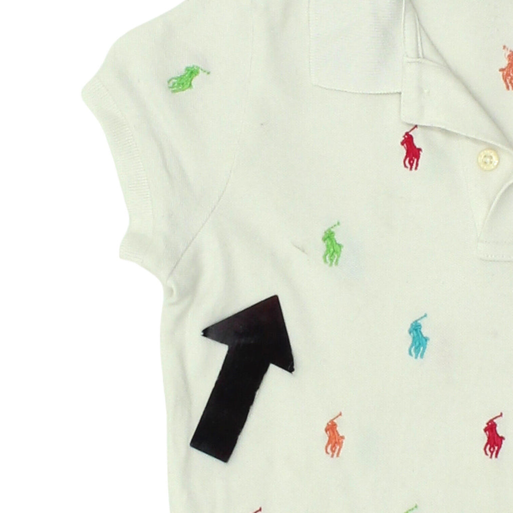 Ralph Lauren Girls White Polo Shirt | Vintage Luxury High End Designer Kids VTG | Vintage Messina Hembry | Thrift | Second-Hand Messina Hembry | Used Clothing | Messina Hembry 