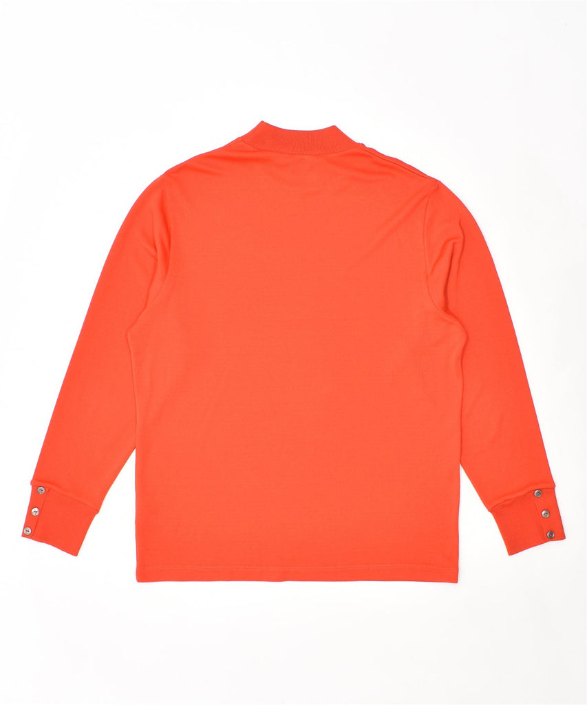 LOTOS Womens Top Long Sleeve EU 50 XL Orange Acetate Vintage | Vintage | Thrift | Second-Hand | Used Clothing | Messina Hembry 