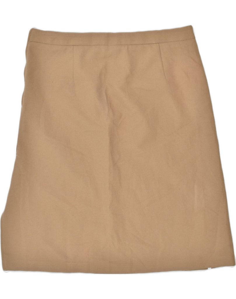 SISLEY Womens A-Line Skirt IT 44 Medium W31 Brown Polyester | Vintage | Thrift | Second-Hand | Used Clothing | Messina Hembry 