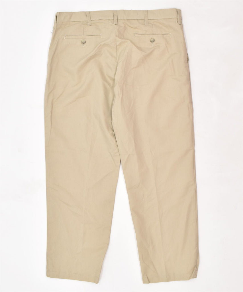 LEE Mens Straight Relaxed Fit Chino Trousers W38 L29 Beige Polyester | Vintage | Thrift | Second-Hand | Used Clothing | Messina Hembry 