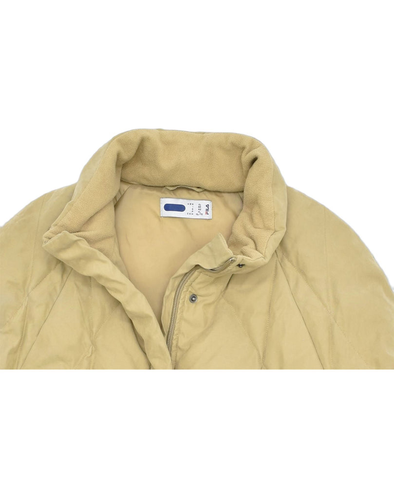 FILA Womens Padded Coat IT 50 XL Beige Polyamide | Vintage | Thrift | Second-Hand | Used Clothing | Messina Hembry 