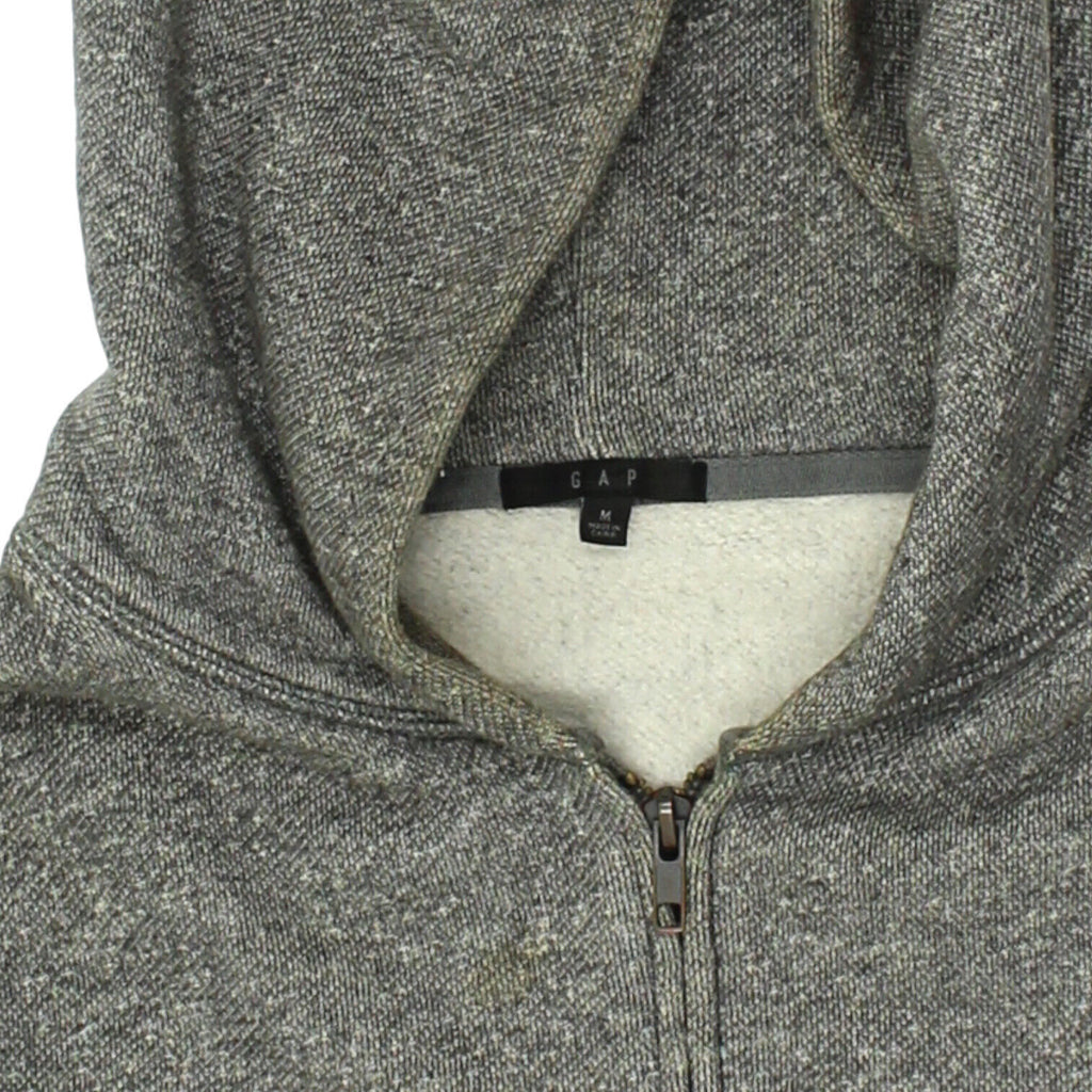 GAP Full Zip Grey Hoodie | Vintage High End Designer Polycotton Hoody Medium VTG | Vintage Messina Hembry | Thrift | Second-Hand Messina Hembry | Used Clothing | Messina Hembry 