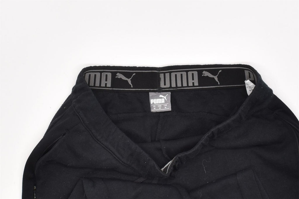 PUMA Mens Tracksuit Trousers Medium Black Cotton | Vintage | Thrift | Second-Hand | Used Clothing | Messina Hembry 