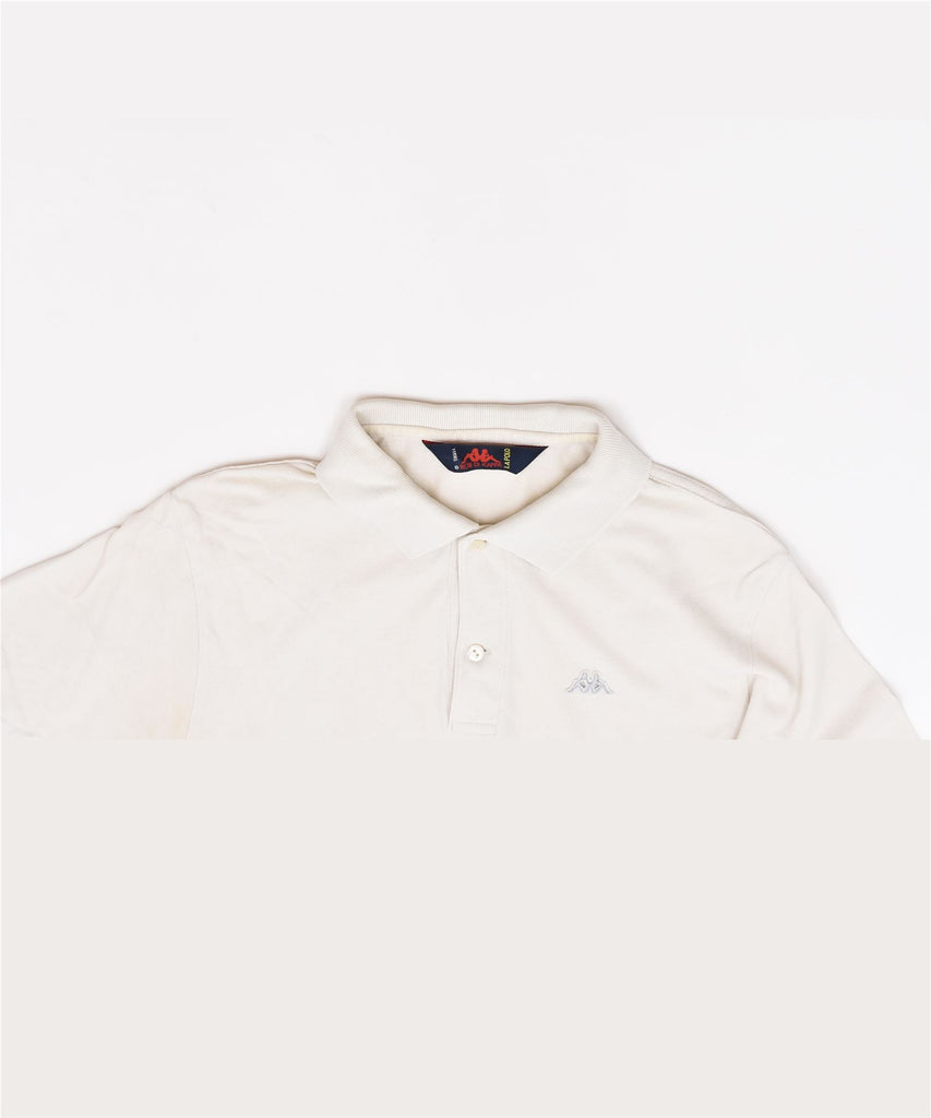 KAPPA Mens Polo Shirt Small Off White Cotton | Vintage | Thrift | Second-Hand | Used Clothing | Messina Hembry 