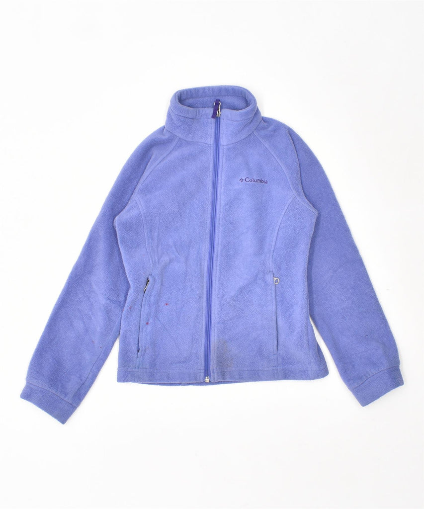 COLUMBIA Girls Fleece Jacket 7-8 Years Small Purple Polyester | Vintage | Thrift | Second-Hand | Used Clothing | Messina Hembry 