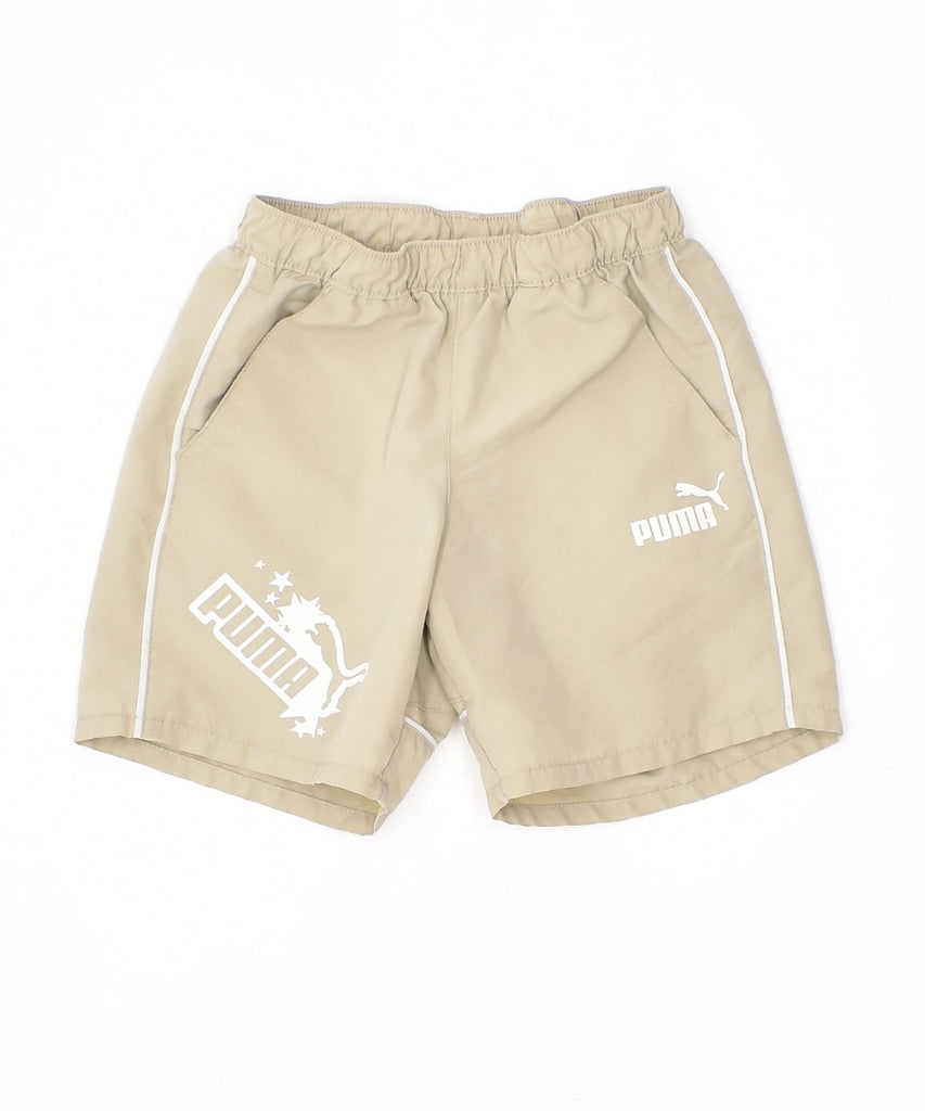 PUMA Boys Sport Shorts 3-4 Years Beige | Vintage | Thrift | Second-Hand | Used Clothing | Messina Hembry 