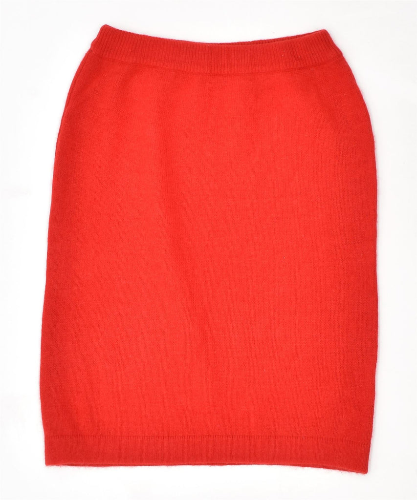 VINTAGE Womens Slim Fit Straight Skirt EU38  Medium W28 Red Lambswool | Vintage | Thrift | Second-Hand | Used Clothing | Messina Hembry 