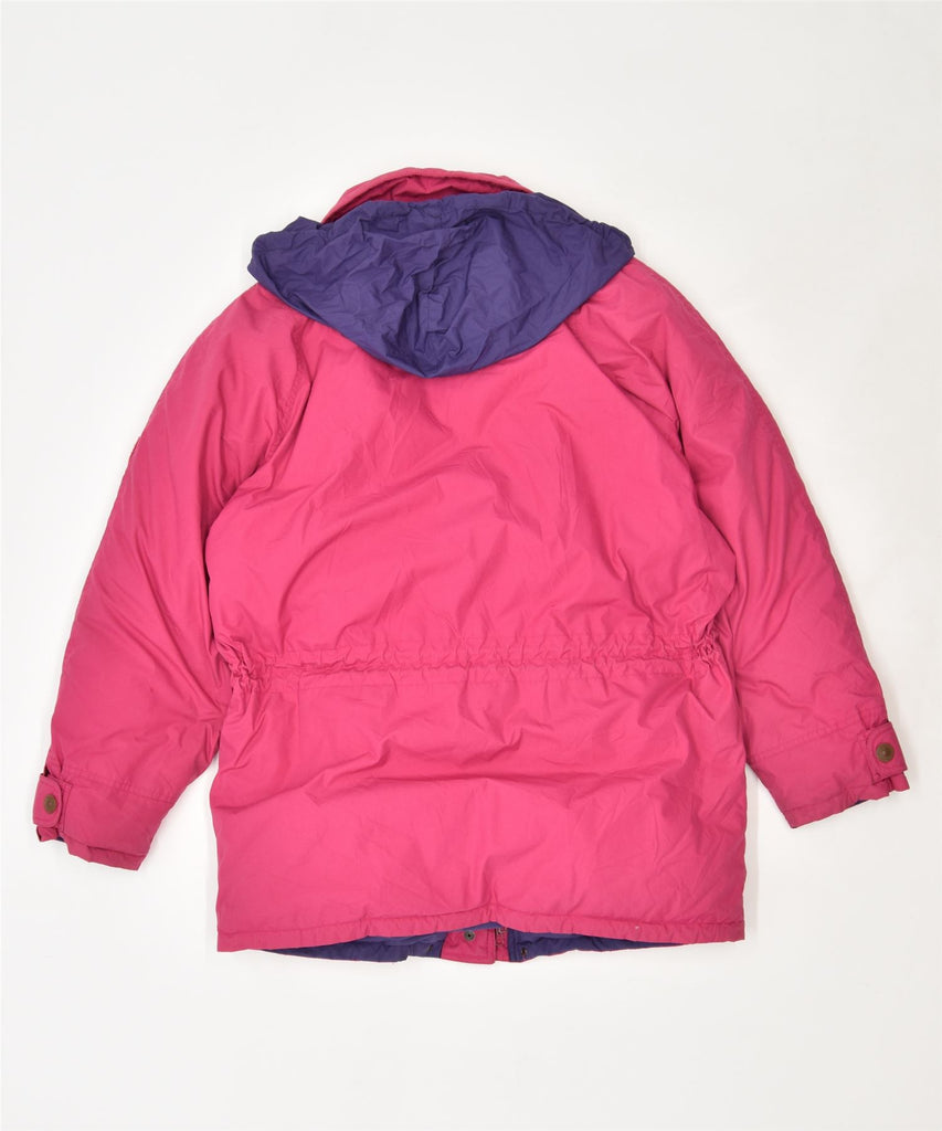 DIADORA Womens Hooded Padded Jacket UK 12 Medium Pink Polyester Vintage | Vintage | Thrift | Second-Hand | Used Clothing | Messina Hembry 