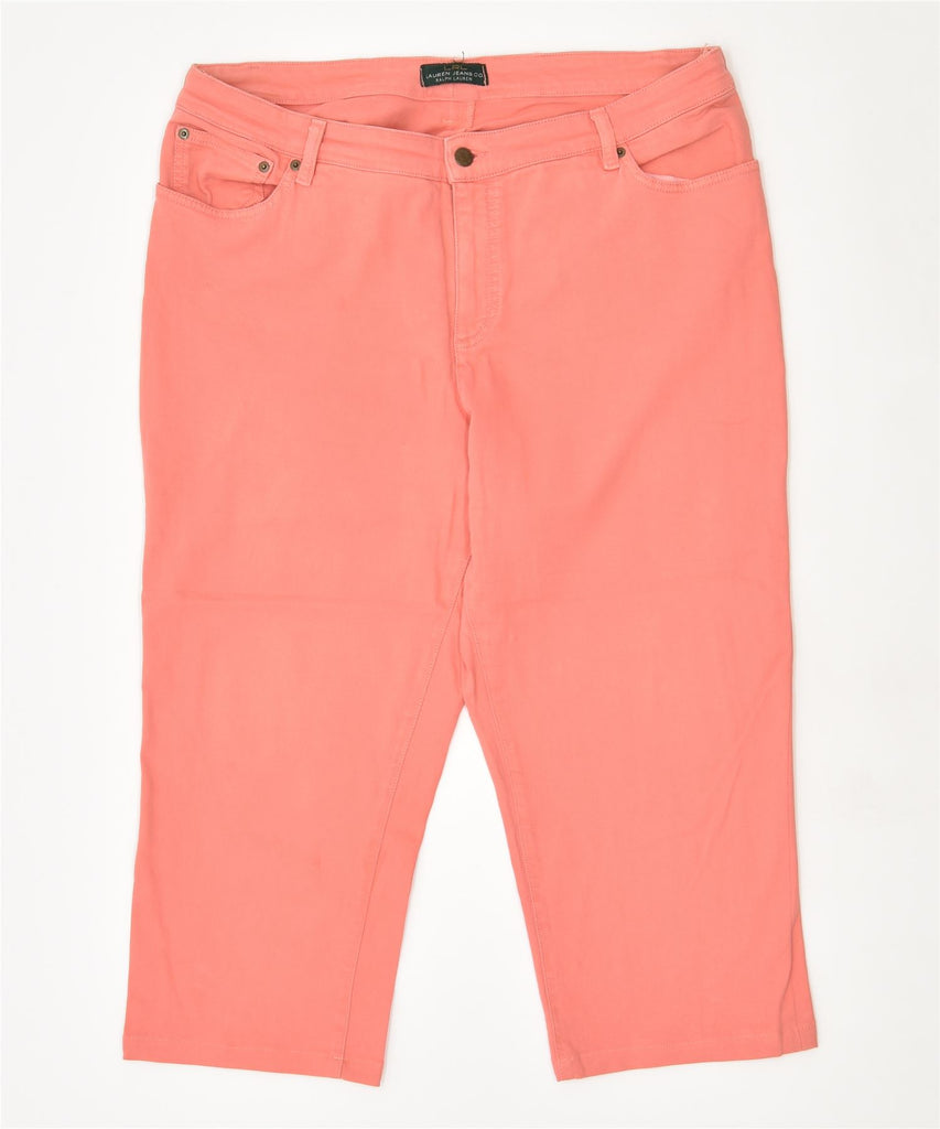 RALPH LAUREN Womens Straight Capri Trousers W34 L22 Pink | Vintage | Thrift | Second-Hand | Used Clothing | Messina Hembry 