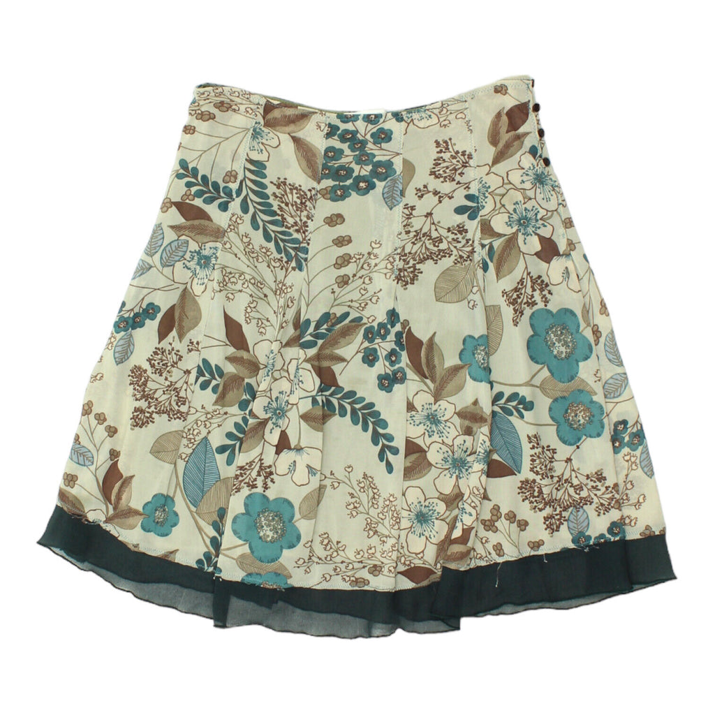 Kookai Womens Grey Floral Print Knee Length Skirt | Vintage High End Designer | Vintage Messina Hembry | Thrift | Second-Hand Messina Hembry | Used Clothing | Messina Hembry 