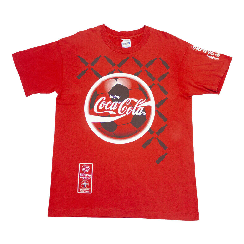 Coca Cola Eat Sleep Drink Football Euro 96 England Tshirt | Vintage 90s Soccer | Vintage Messina Hembry | Thrift | Second-Hand Messina Hembry | Used Clothing | Messina Hembry 