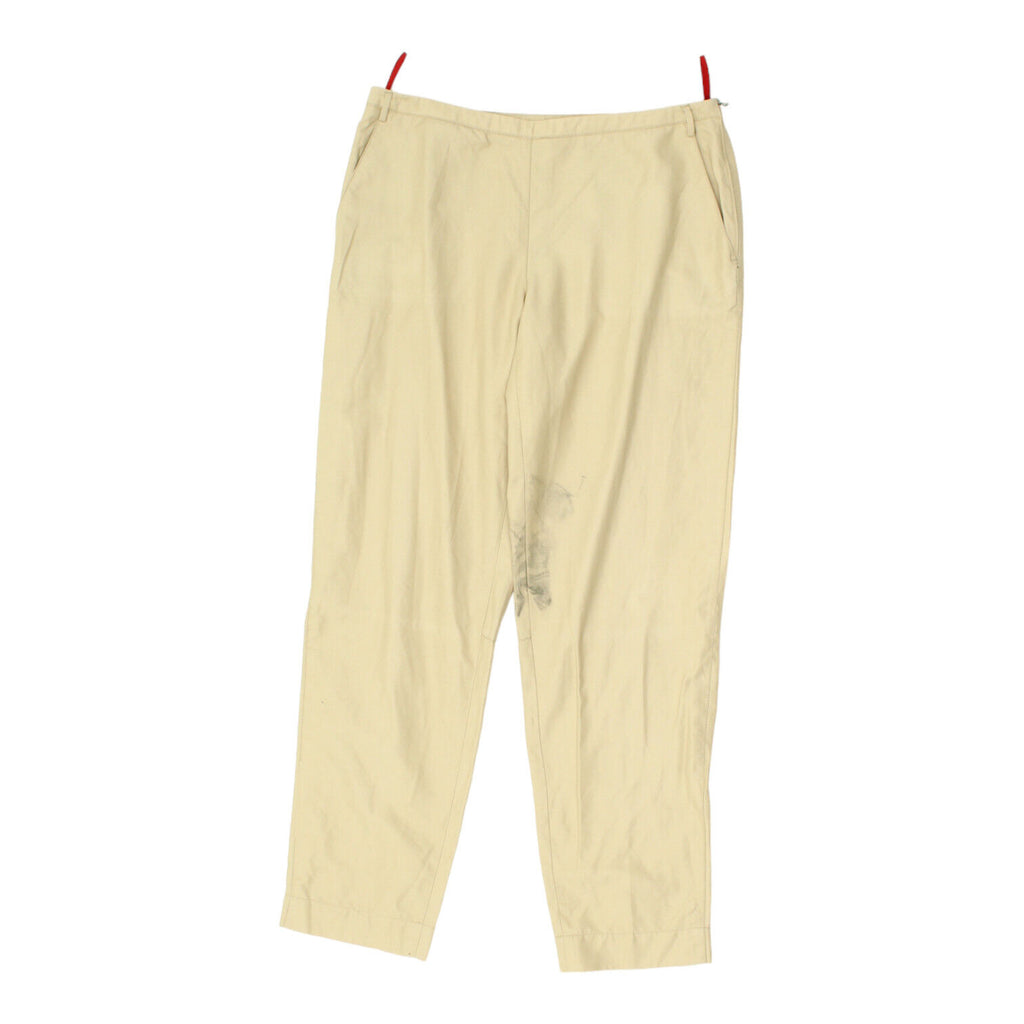 Prada Womens Beige Cotton Nylon Chino Trousers | Vintage High End Designer VTG | Vintage Messina Hembry | Thrift | Second-Hand Messina Hembry | Used Clothing | Messina Hembry 