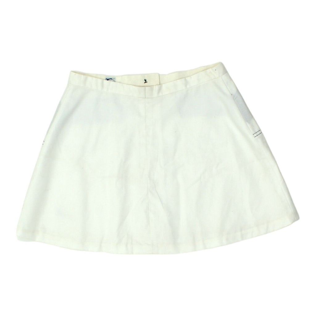 Slazenger Womens White Cotton Button Up Short Skirt | Vintage Designer Sports | Vintage Messina Hembry | Thrift | Second-Hand Messina Hembry | Used Clothing | Messina Hembry 