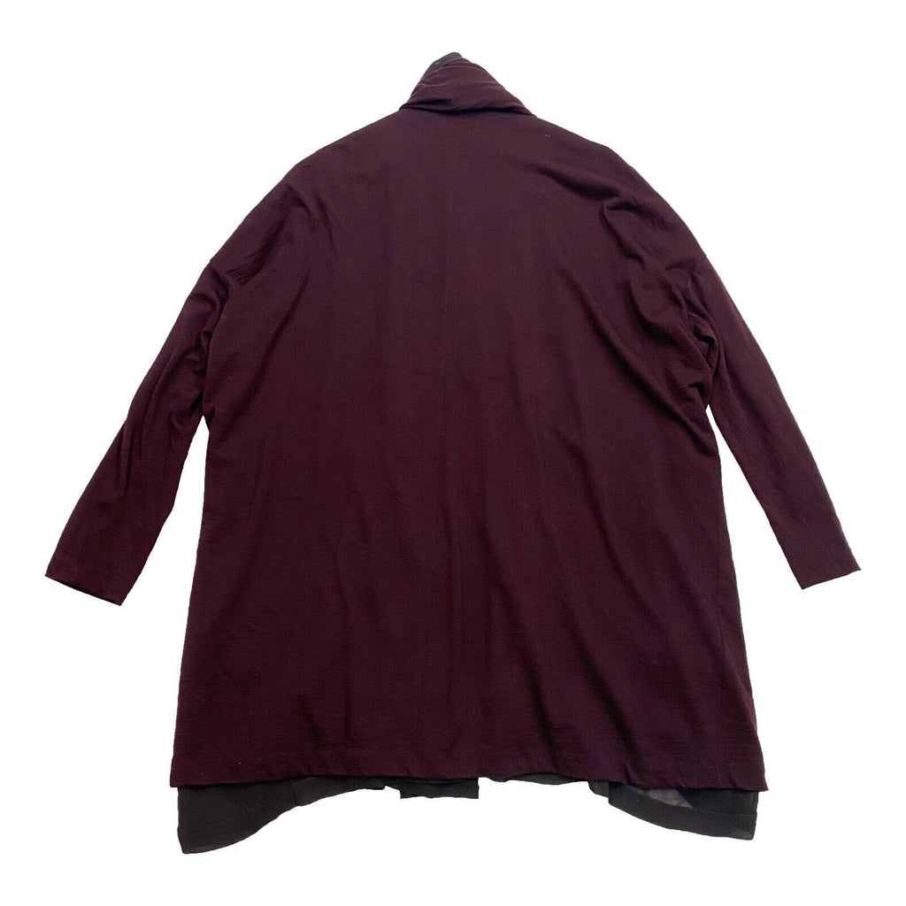 Dolce & Gabbana Waterfall Front Shawl Top | Vintage D&G Luxury Designer Burgundy | Vintage Messina Hembry | Thrift | Second-Hand Messina Hembry | Used Clothing | Messina Hembry 