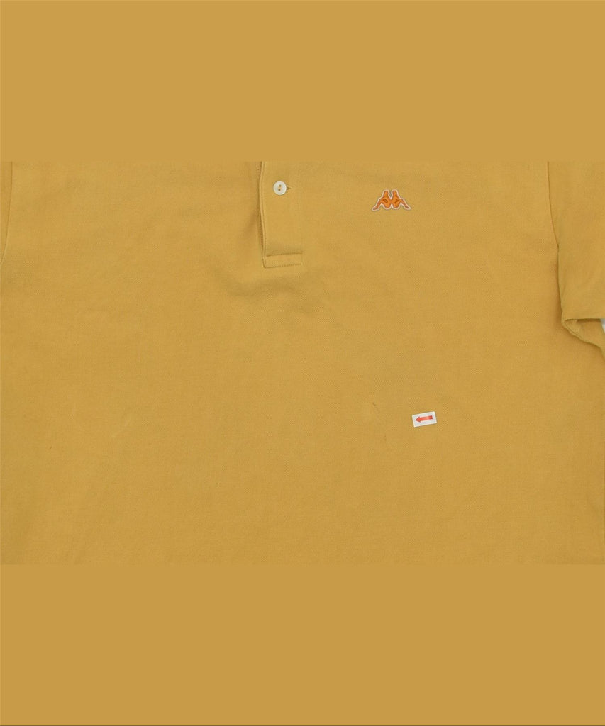 KAPPA Mens Polo Shirt Large Yellow Cotton | Vintage | Thrift | Second-Hand | Used Clothing | Messina Hembry 