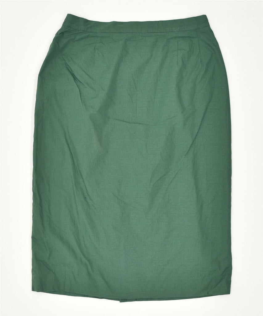 LUISA SPAGNOLI Womens Pencil Skirt IT 44 Medium W27 Green Cotton Vintage | Vintage | Thrift | Second-Hand | Used Clothing | Messina Hembry 