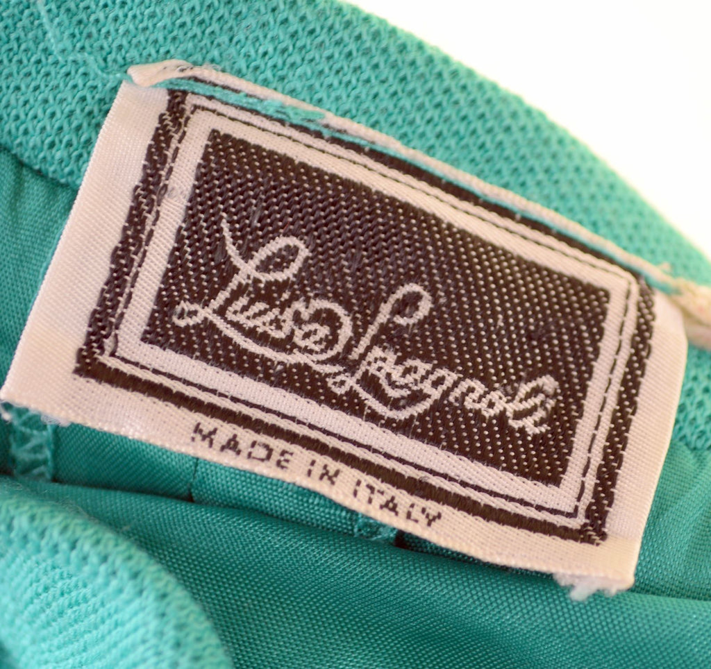 LUISA SPAGNOLI Womens A-Line Skirt W26 Turquoise Cotton - Second Hand & Vintage Designer Clothing - Messina Hembry