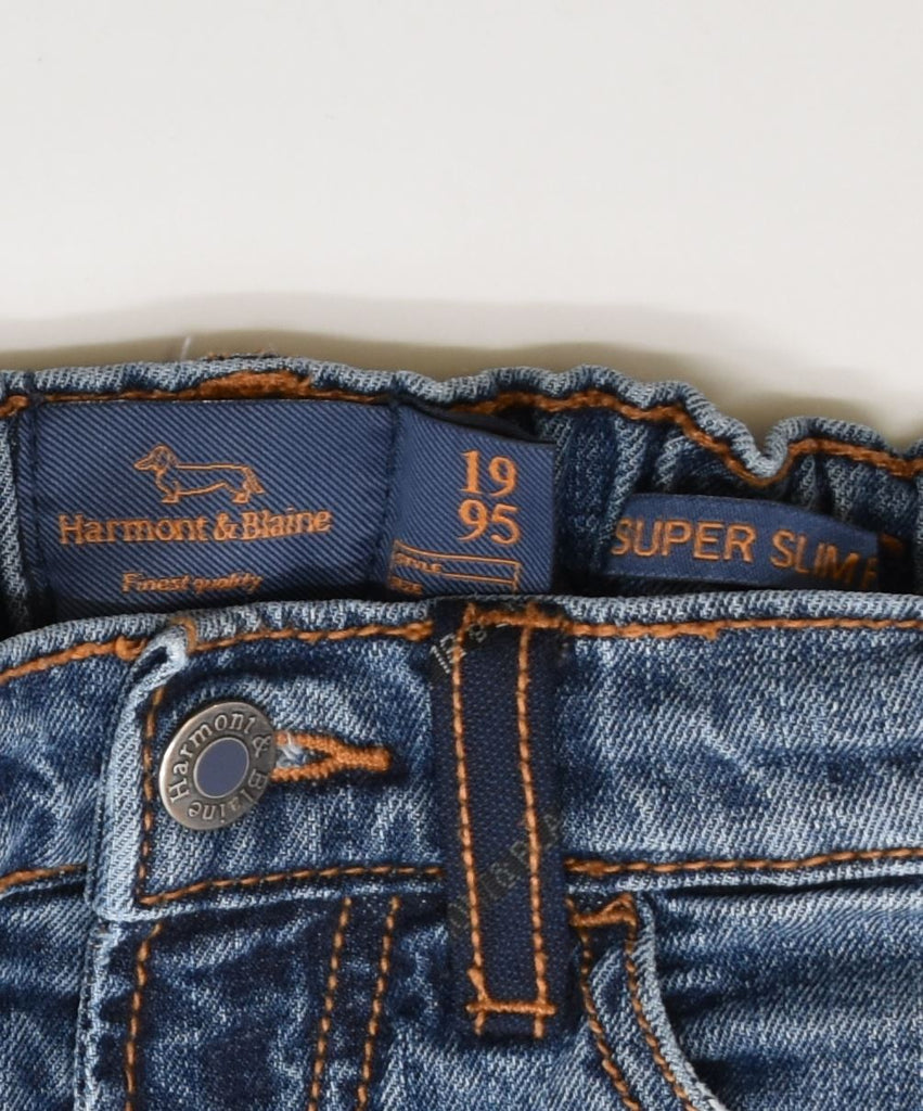 HARMOUNT & BLAINE Girls Super Slim Fit Jeans 3-4 Years W19 L19 Blue Cotton | Vintage | Thrift | Second-Hand | Used Clothing | Messina Hembry 