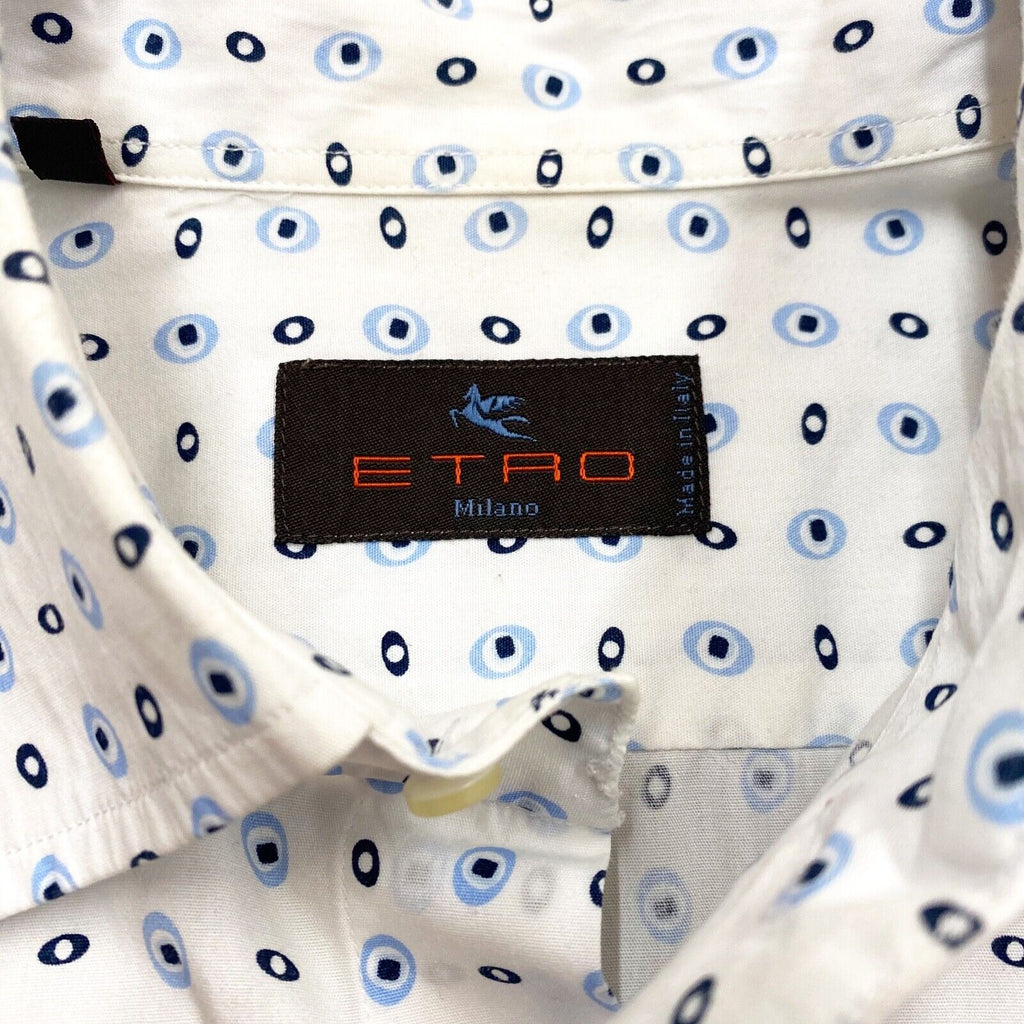 Etro Patterned Shirt | Vintage Luxury High End Designer XL Funky White VTG | Vintage Messina Hembry | Thrift | Second-Hand Messina Hembry | Used Clothing | Messina Hembry 