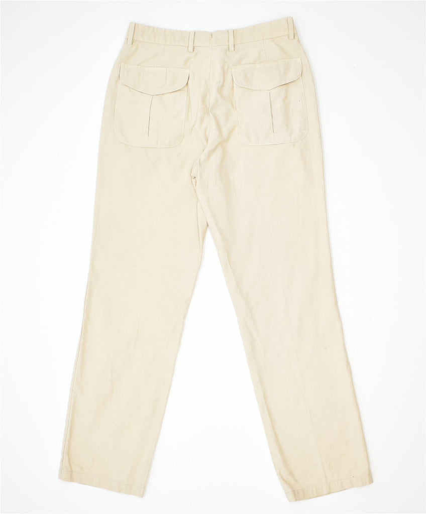 MASSIMO DUTTI Womens Slim Chino Trousers W31 L29 Beige Cotton | Vintage | Thrift | Second-Hand | Used Clothing | Messina Hembry 