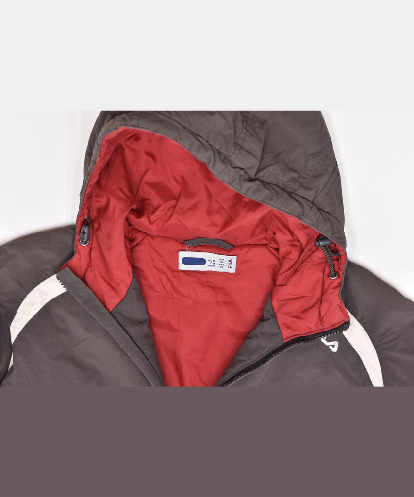 FILA Boys Hooded Padded Jacket 9-10 Years Grey Nylon | Vintage | Thrift | Second-Hand | Used Clothing | Messina Hembry 