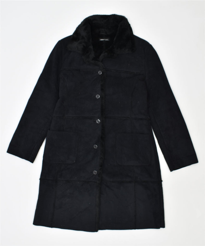 OLIVER Womens Overcoat UK 14 Large Black Vintage | Vintage | Thrift | Second-Hand | Used Clothing | Messina Hembry 