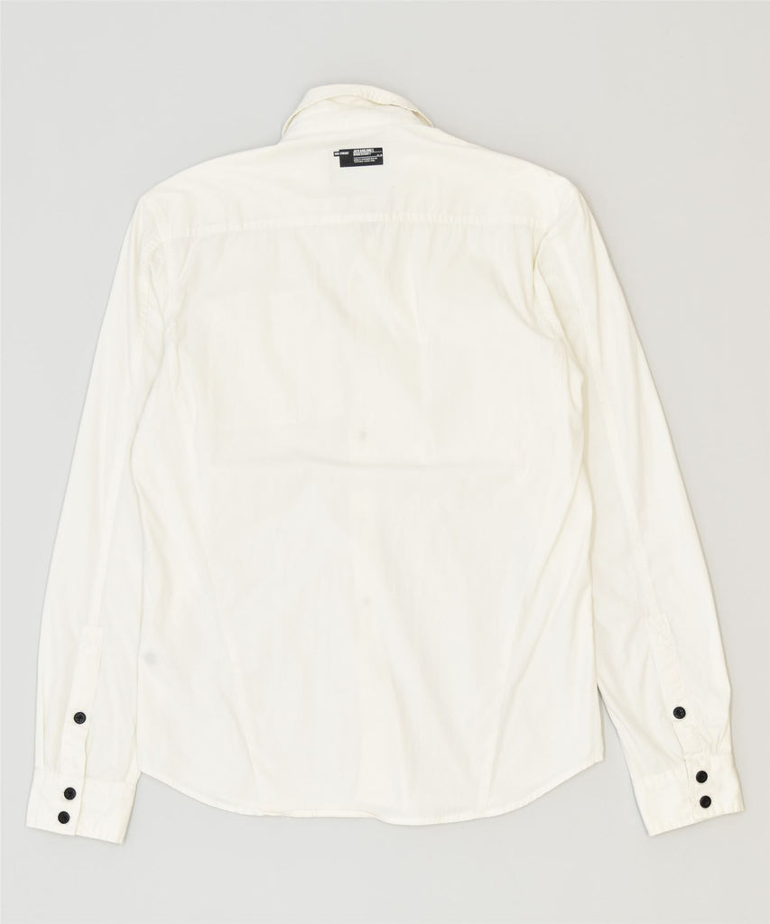 JACK & JONES Womens Shirt Medium White Cotton Classic | Vintage | Thrift | Second-Hand | Used Clothing | Messina Hembry 