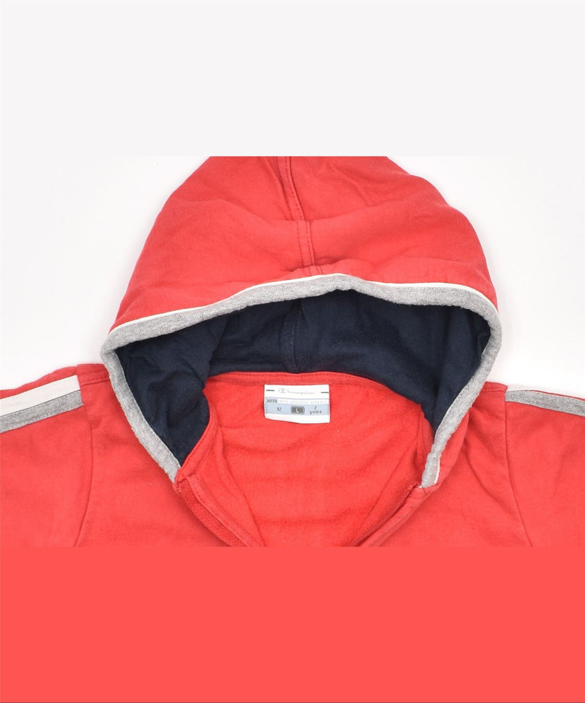 CHAMPION Girls Graphic Zip Hoodie Sweater 18-24 Months Red | Vintage | Thrift | Second-Hand | Used Clothing | Messina Hembry 