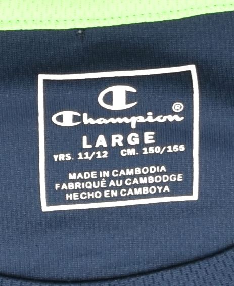 CHAMPION Boys Graphic T-Shirt Top 11-12 Years Large Blue | Vintage | Thrift | Second-Hand | Used Clothing | Messina Hembry 