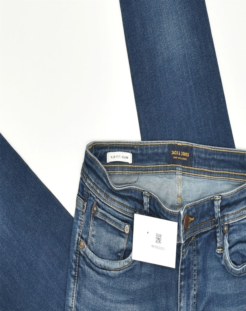 JACK & JONES Womens GLENN Slim Jeans W34 L34 Blue Cotton | Vintage | Thrift | Second-Hand | Used Clothing | Messina Hembry 