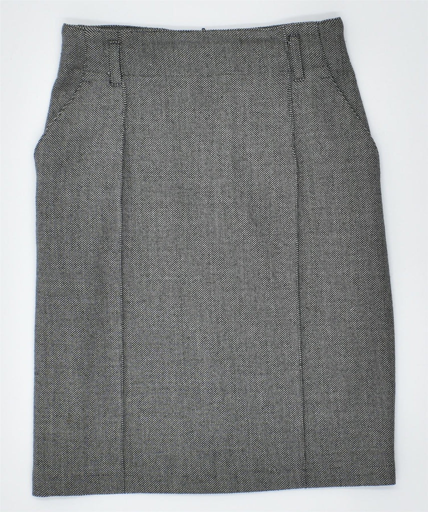 TAIFUN Womens Pencil Skirt EU 36 Small W26 Grey Polyester Vintage | Vintage | Thrift | Second-Hand | Used Clothing | Messina Hembry 