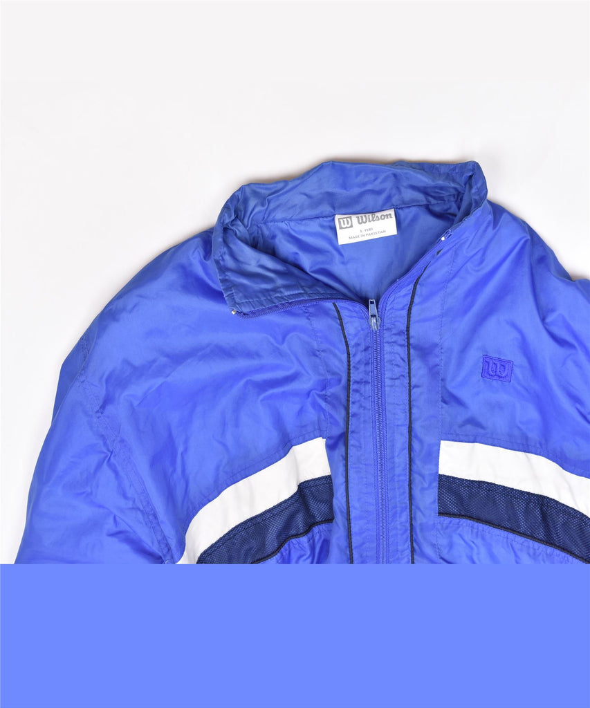 WILSON Boys Windbreaker Jacket 13-14 Years Large Blue Polyester Vintage | Vintage | Thrift | Second-Hand | Used Clothing | Messina Hembry 