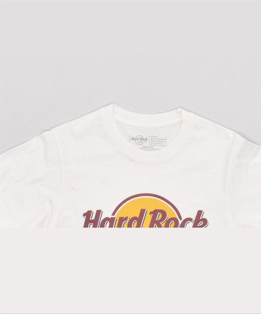 Hard Rock Mens Paris Graphic T-Shirt Top XS White Cotton | Vintage | Thrift | Second-Hand | Used Clothing | Messina Hembry 